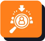Orange lightbulb icon on a purple background