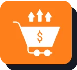 Orange lightbulb icon on a purple background