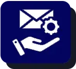 Shopping cart icon on purple background.