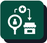 Cursor icon on a teal background