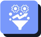 Shopping cart icon on purple background.