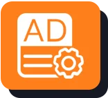 Orange lightbulb icon on a purple background