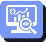 Shopping cart icon on purple background.