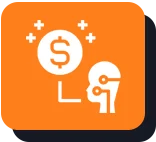 Shopping cart icon on purple background.