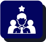 Icon depicting three user silhouettes.
