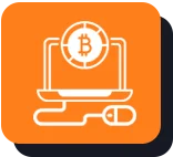 Orange lightbulb icon on a purple background