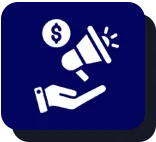 Orange lightbulb icon on a purple background
