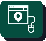 Cursor icon on a teal background